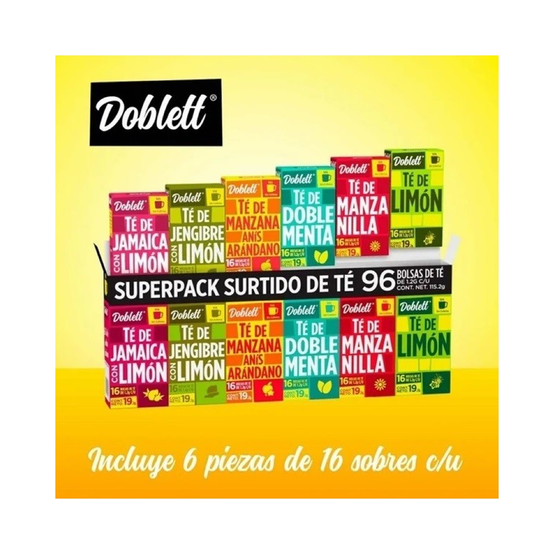 Té Doblett 16 bolsas de 1.2g C/U (2 cajas)