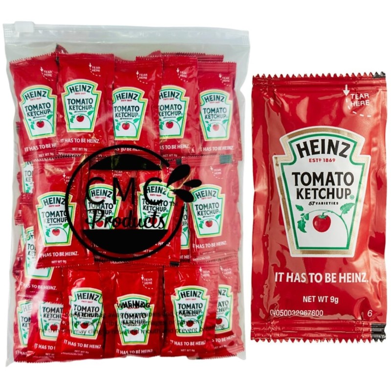 Heinz Paquetes de una sola porción de Tomate Kétchup 9g (estuche de 20 unidades)