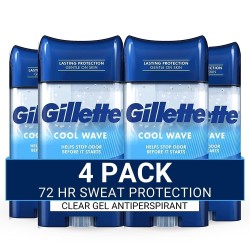 Gillette Antitranspirante y desodorante para hombres, protección 72 horas, 3.8 oz (paquete de 4)