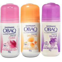 Obao Garnier Desodorante surtido para mujer, paquete de 3 unidades 65 g c/u