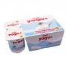 Yogurt pasteurizado sabor natural azucarado Yogu+ Feiraco (4 x 125 g / 4.41 oz)