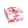 Yogurt pasteurizado sabor a fresa Yogu+ Feiraco (4 x 125 g / 4.40 oz)