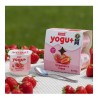Yogurt pasteurizado sabor a fresa Yogu+ Feiraco (4 x 125 g / 4.40 oz)