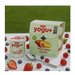 Yogurt sabor macedonia Yogu+ Feiraco (4 x 125 g / 4.41 oz)