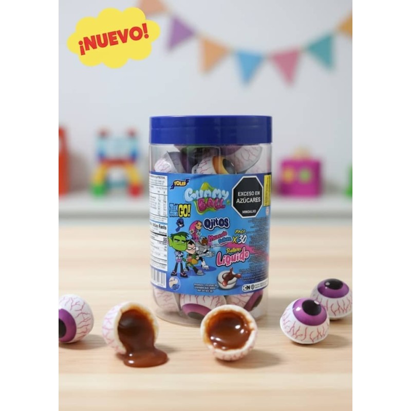 Yolis Gummy Ball Ojitos 300g (30 unidades)